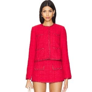 Lovers And Friends “Alina” Rose Red Jacket Size XS New Without Tags!